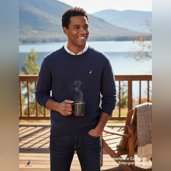 Nautica Men's Sustainably Crafted Crewneck Sweatshirt